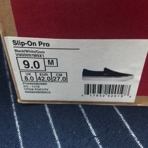 Vans Shoes - NIB Vans Slip On Pro Black and White Vans Shoes - NIB Vans Slip On Pro Black and White